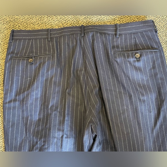 Polo Ralph Lauren Made in Italy Vintage Pin Stripe Wool Suit in Navy Size 46 R - Picture 16 of 16